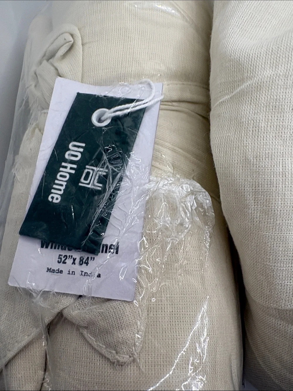 Set of 2 New Urban Outfitters Home ivory Roman shade curtains 52x84 sheer gauzy